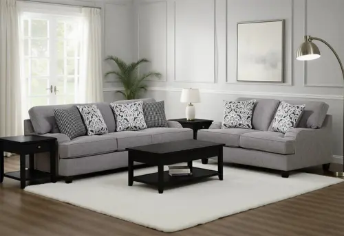 Addison Grey Sofa and Loveseat Set