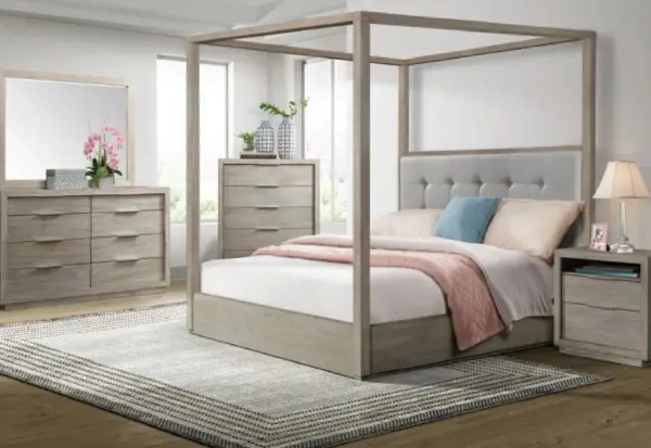 ARCADIA CANOPY 5PC QUEEN BED SET