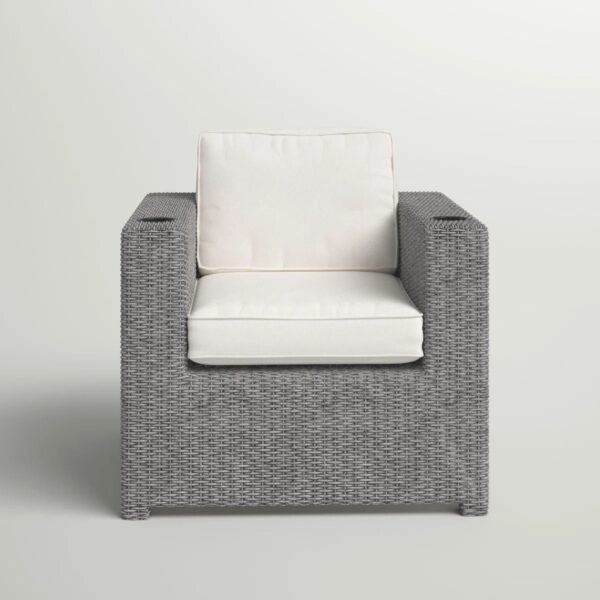 Aviara - Outdoor Club Chair Timeless Comfort With Plush Cushions - Gray Mix