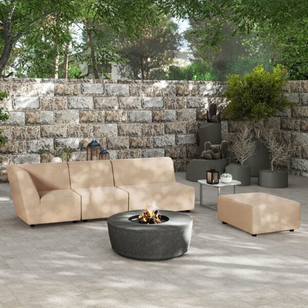 Cleo - Modular Upholstered Deep Seating Patio Armless Loveseat