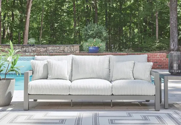 Marlin Outdoor All Weather Sofa with Cushions and Throw Pillows Marlin Outdoor All Weather Sofa with Cushions and Throw Pillows