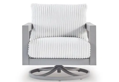 Marlin Outdoor All Weather Swivel Chair with Cushion and Throw Pillows Marlin Outdoor All Weather Swivel Chair with Cushion and Throw Pillows