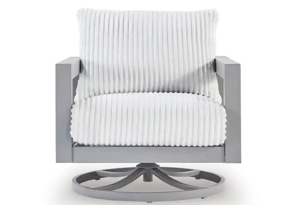 Marlin Outdoor All Weather Swivel Chair with Cushion and Throw Pillows Marlin Outdoor All Weather Swivel Chair with Cushion and Throw Pillows