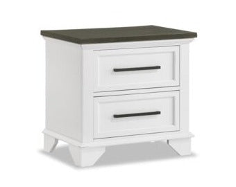 Abigail Night Table - White and Grey Abigail Night Table - White and Grey