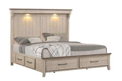 Bungalow 3-Piece King Storage Bed - Brown, Light Grey Bungalow 3-Piece King Storage Bed - Brown, Light Grey