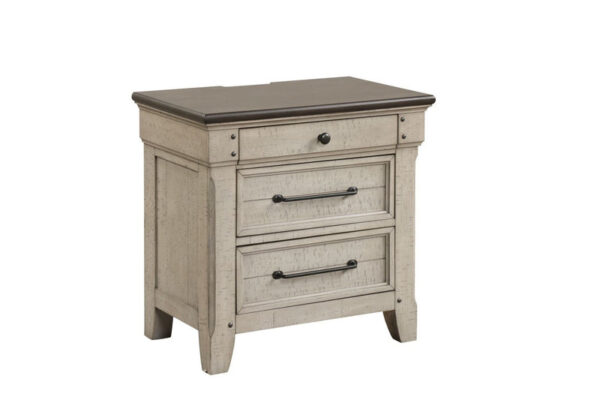 Bungalow Night Table - Brown, Light Grey