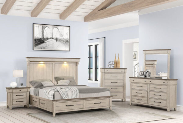 Bungalow Night Table - Brown, Light Grey