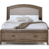 Camelot 3 - Piece Queen Storage Bed - Burnished Beige
