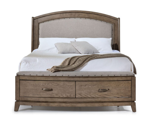 Camelot 3 - Piece Queen Storage Bed - Burnished Beige