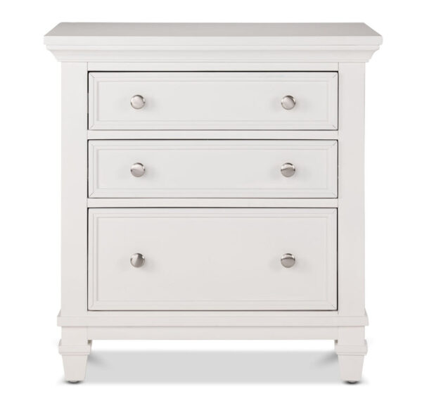 Charleston Night Table - Dove White