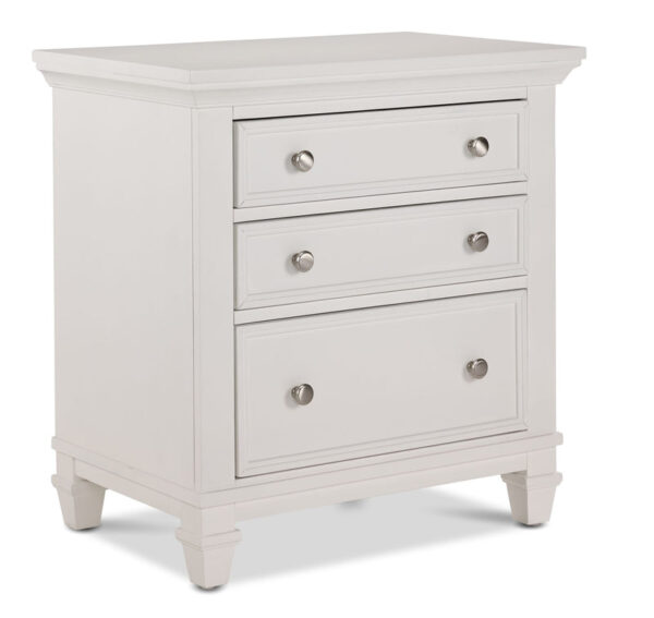 Charleston Night Table - Dove White