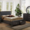 Cinema 6-Piece King Storage Bedroom Package - Charcoal