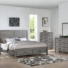 Copeland 6-Piece King Storage Bedroom Package - Wire-Brushed Grey
