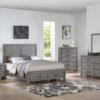 Copeland 6-Piece Queen Storage Bedroom Package - Wire-Brushed Grey