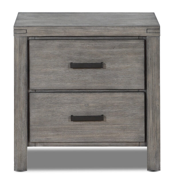 Copeland Night Table - Wire-Brushed Grey