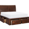 Eden 3-Piece Queen Storage Bed - Dark Brown