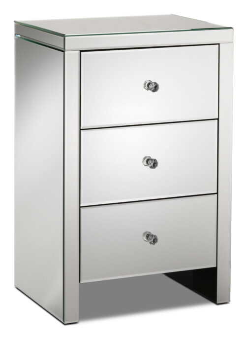Illusion Night Table - Mirrored Glass