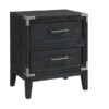 Laguna Night Table - Weathered Oak, Black