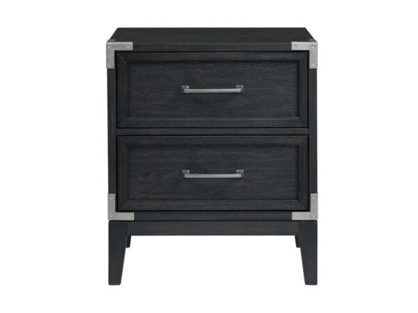 Laguna Night Table - Weathered Oak, Black