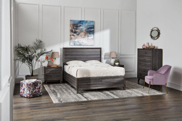 Miller 5-Piece Queen Storage Bedroom Package - Grey