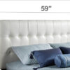 Moonlight Adjustable Full Headboard - White