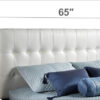 Moonlight Adjustable Queen Headboard - White