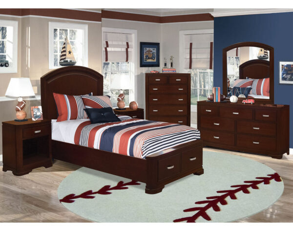 New Justin Night Table - Deep Cherry