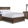 Rossco 6-Piece King Storage Bedroom Package - Rustic Oak
