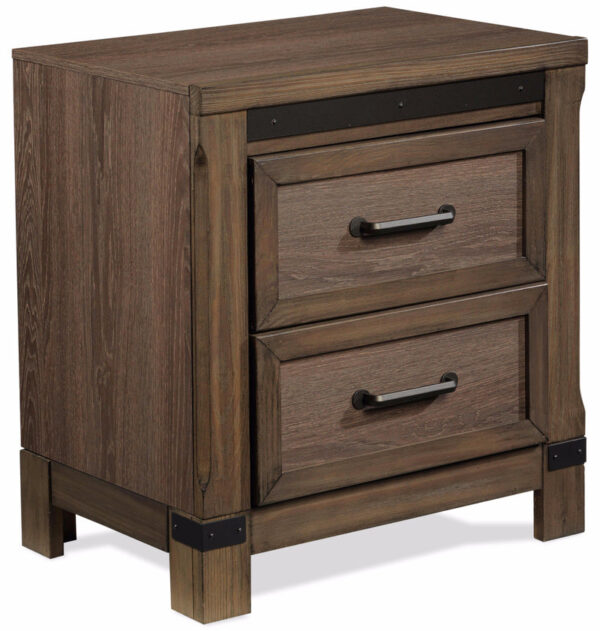 Rossco Night Table - Rustic Oak Rossco Night Table - Rustic Oak