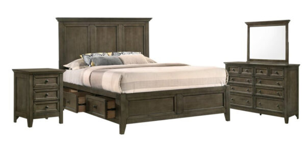 San Mateo 6-Piece King Storage Bedroom Package - Pewter San Mateo 6-Piece King Storage Bedroom Package - Pewter