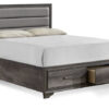 Sophie 3-Piece King Storage Bed - Weathered Grey