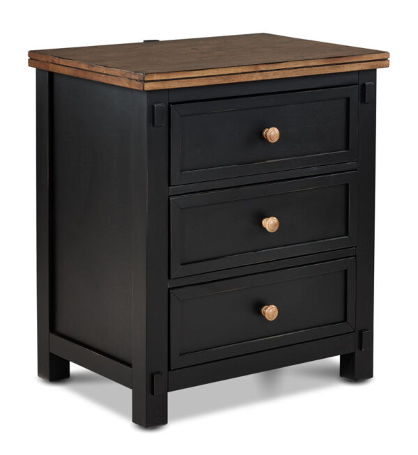 Stormy Ridge Night Table - Slate Black, Chicory