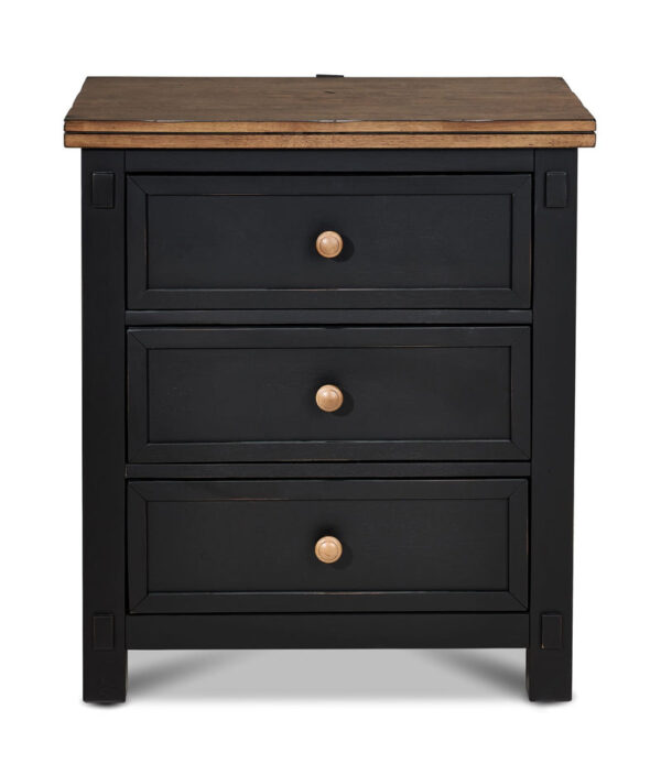 Stormy Ridge Night Table - Slate Black, Chicory