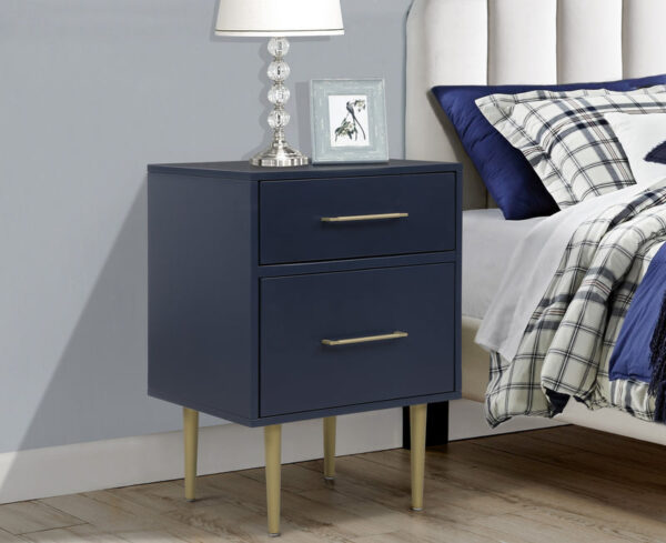 Valerie Glam Night Table - Navy