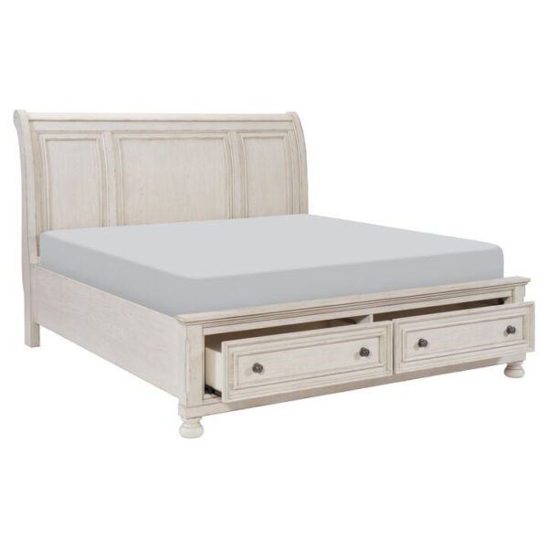 Windchester 3-Piece King Storage Bed - Antique White Windchester 3-Piece King Storage Bed - Antique White