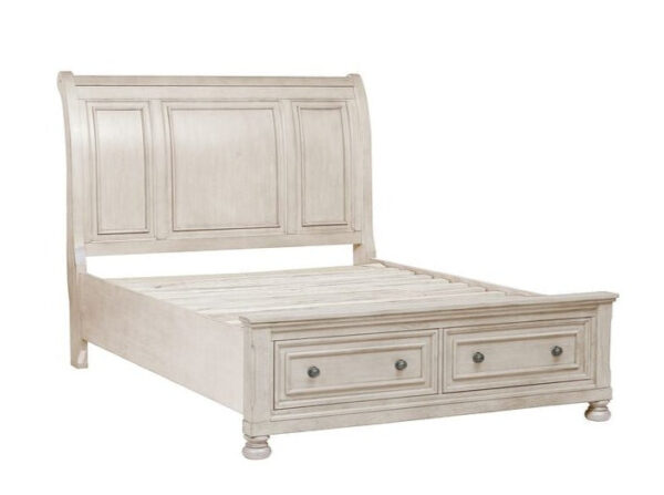 Windchester 3-Piece King Storage Bed - Antique White Windchester 3-Piece King Storage Bed - Antique White